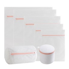 ONMOA 網狀洗衣袋7件組, 粉紅色, 1套