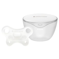 綠手指 Bebe Grow 全矽膠蝴蝶型安撫奶嘴 + 收納盒, 純淨(透明), 第1階段(0-6個月), 1個