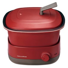recolte 麗克特 Pot Duo方形多功能炊飯鍋, RPD-4(R)(紅色)