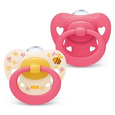 NUK Signature安撫奶嘴2件組, 18~36個月 (S3), 粉紅色, 1套