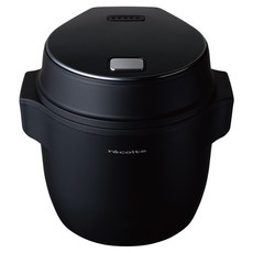 recolte 麗克特 [10%節能補助家電] 迷你小型電子鍋 1~3人份, 黑色, RCR-1