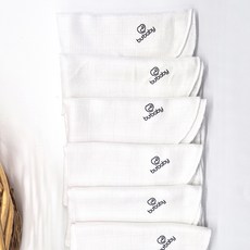 Bubaby 優質棉花糖紗布手帕 6入