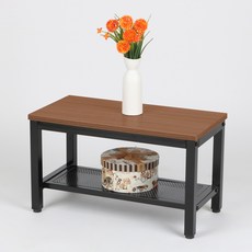 Dori Furniture 鐵製層架, 2層, 木紋新款