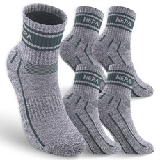 NEPA 男士緩震中筒襪 B款 5雙組, 綠色, 1套