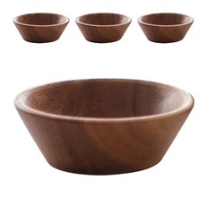 NICOTT 木製波奇沙拉碗 S, 單一顏色, 4個