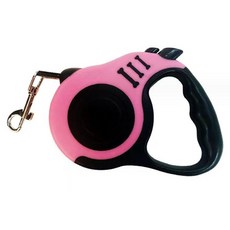 더뉴커머스 꼬임방지 튼튼한 강아지 자동 리드줄, 핑크, 1개