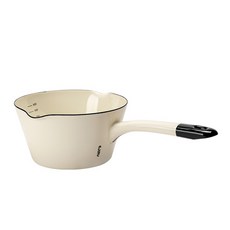 EJIRY Remo感應爐琺瑯牛奶鍋, 象牙白色, 14cm, 1個