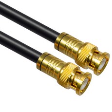 마하링크 국산 고급형 골드 BNC 5C 동축 케이블 블랙, MLZ-GBB150 (15m), 1개