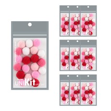 Uniart 棉花糖絨毛球 20mm, 10個, 櫻桃