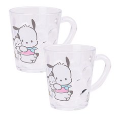 LiLFANT 三麗鷗角色透明圓點漱口杯, 帕恰狗, 2個