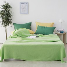 PACO HOME Softia2 莫代爾華夫格顏料床罩 BUTTER K(200*230)