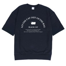 AiR Plane 黑貓Oversize短袖大學T