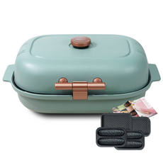 domus. 雙盤水潤燒烤電烤盤, DBK-321KS(永恆綠), 永恆綠