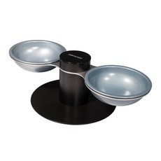 pecanori 寵物高級餐碗 Lunium 雙格 PECA4020, 1個, 混色