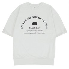 AiR Plane 黑貓Oversize短袖大學T