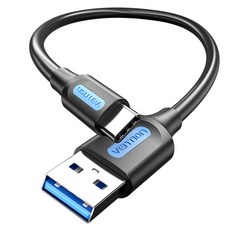 VEnTIOn 威迅 USB 3.2 A型-C型 10Gbps 超高速傳輸線, 1個, 黑色, 1m