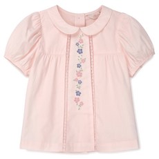 Perimitz 女童透氣花朵刺繡上衣 P2422B35010