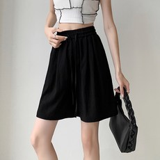 아뗄릭 여성용 통기성 부드러운 린넨 밴딩 여름 반바지 14078