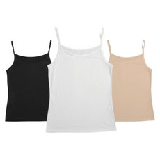 comtation 女款柔軟可調式細肩帶背心 3件組
