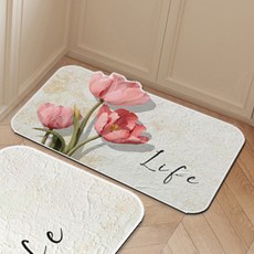 cofv 廚房用PVC防滑腳踏墊, 花朵7, 1個