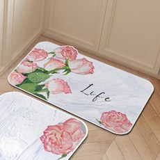 cofv 廚房用PVC防滑腳踏墊, 花朵1, 1個