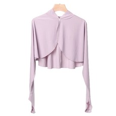 Uugolf 高爾夫用素色防曬長袖披肩, 紫色