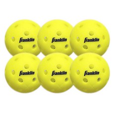 Franklin X-40 匹克球 52843X, 6個, 螢光黃色