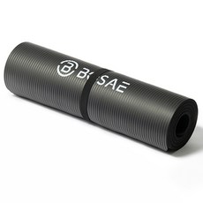 BOSAE NBR瑜珈墊 + 專用背帶套組, 1套, 黑色