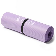 BOSAE NBR瑜珈墊 + 專用背帶套組, 1套, 紫色