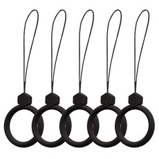 Dayeongyeong 手指環矽膠手機掛繩, 糖果黑, 5個