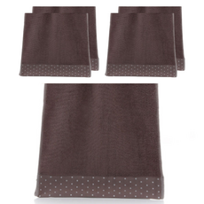 헬씨닷 심플 도트 극세사타월, 차콜, 5개