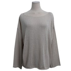 린다샵 여성용 윈지스 보트넥 언발 트임 루즈핏 시스루 니트 cpnt5337k43