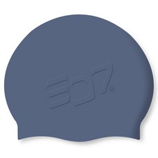 SD7 浮雕矽膠泳帽, 柔和海軍藍, 1個