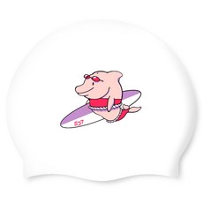 SD7 矽膠泳帽 SGL-CA471, 衝浪WHT, 1個