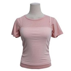 린다샵 여성용 호무기 사이드셔링 골지 슬림핏 나시 티셔츠 세트 cpt14972k43