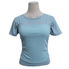 린다샵 여성용 호무기 사이드셔링 골지 슬림핏 나시 티셔츠 세트 cpt14972k43