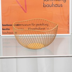 Agno 波浪紋鐵製水果零食籃, 金色, 1個