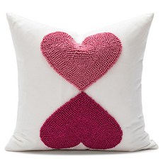 홈플로우 러브 핑크 플라워 쿠션커버