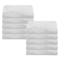 World Clean Bobo 超細纖維毛巾, 白色, 1入, 10個