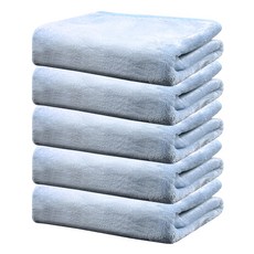 World Clean 絲滑超細纖維毛巾, 藍色, 5入, 1個