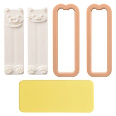 Arnest 印章 熊+貓+切割器 2種+矽膠墊組 A77762, 混色, 1組