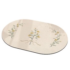 cofv 廚房用浪漫花束珪藻土地墊, 雛菊, 1個