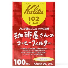 칼리타 커피샵 커피필터 102 화이트, 100개입, 1개