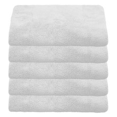 World Clean Bobo 超細纖維毛巾, 白色, 1入, 5個