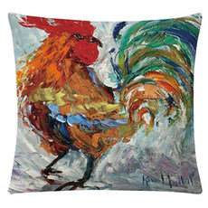 홈플로우 닭 일러스트 프린팅 모음 솜포함 쿠션 커버, 22