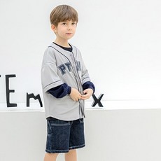 쁘띠뮤 남아용 베이스볼 메쉬 오버핏 티셔츠 HMRCT05