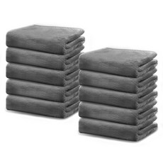 World Clean 絲滑超細纖維毛巾, 灰色, 1入, 10個