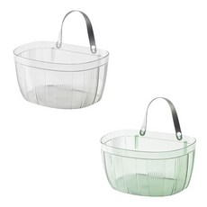 ABM 다용도 투명 수납바구니, 랜덤발송, 2개