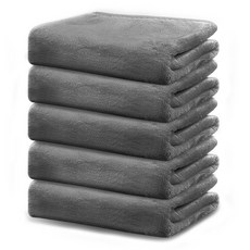 World Clean 絲滑超細纖維毛巾, 灰色, 5入, 1個