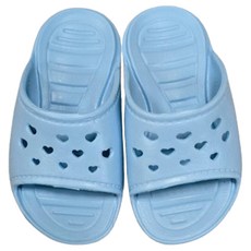 兒童EVA愛心浴室拖鞋, 1個, 藍色